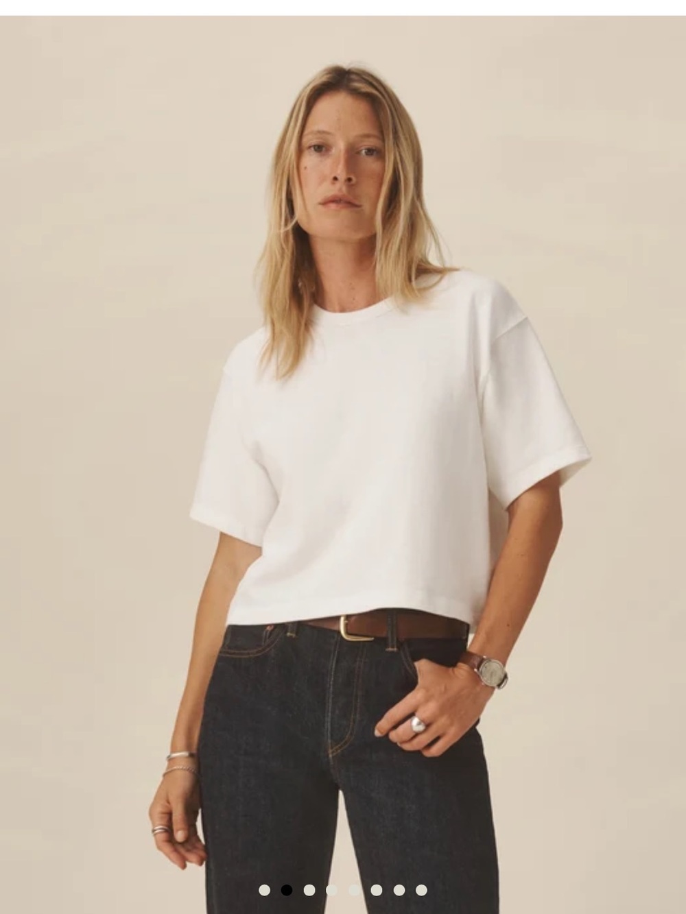 Buck Mason Field-Spec Boyfriend Crop Tee size XS